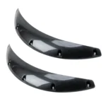2 PCS 58cm Car Stickers Rubber Large Round Arc Strips Universal Fender Flares Wheel Eyebrow Decal Sticker Eyebrow Car-covers Black Striped Round Arc Strips - Image 2