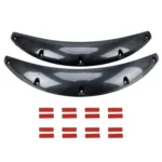 2 PCS 58cm Car Stickers Rubber Large Round Arc Strips Universal Fender Flares Wheel Eyebrow Decal Sticker Eyebrow Car-covers Black Striped Round Arc Strips - Image 5