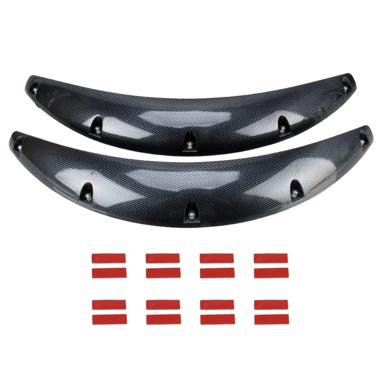 CMS7067B_4.webp 2 PCS 58cm Car Stickers Rubber Large Round Arc Strips Universal Fender Flares Wheel Eyebrow Decal Sticker Eyebrow Car-covers Black Striped Round Arc Strips - Image 5