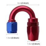 Pipe Joints 180 Degree Swivel Oil Fuel Fitting Adaptor Oil Cooler Hose Fitting Aluminum Alloy AN6 Curved Fitting Car Auto Accessories - Image 5