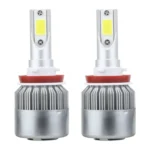 2 PCS H8/H9/H11 18W 1800 LM 8000K IP68 Casnbus Constant Current Car LED Headlight with 2 COB Lamps, DC 9-36V - Image 2