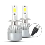 2 PCS H7 18W 1800 LM 8000K IP68 Casnbus Constant Current Car LED Headlight with 2 COB Lamps, DC 9-36V - Image 2