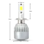 2 PCS H7 18W 1800 LM 8000K IP68 Casnbus Constant Current Car LED Headlight with 2 COB Lamps, DC 9-36V - Image 3