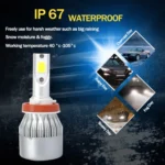 2 PCS H7 18W 1800 LM 8000K IP68 Casnbus Constant Current Car LED Headlight with 2 COB Lamps, DC 9-36V - Image 6