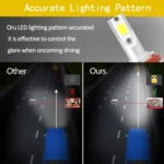 2 PCS H7 18W 1800 LM 8000K IP68 Casnbus Constant Current Car LED Headlight with 2 COB Lamps, DC 9-36V - Image 9