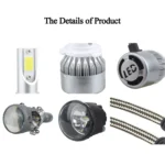 2 PCS 9006 18W 1800 LM 6000K IP68 Casnbus Constant Current Car LED Headlight with 2 COB Lamps, DC 9-36V - Image 4