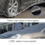 Outdoor Universal Waterproof Anti-Dust Sunproof 3-Compartment Sedan Disposal PE Car Cover, Fits Cars up to 6.6m(257 inch) in Length - Image 3