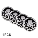 4 PCS Car-Styling Skull Pattern Wheel Hub Decorative Sticker, Diameter: 5.8cm - Image 5