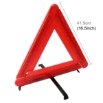 Practical Car Triangle Emergency Warning Sign Foldtable Reflective Safety Roadside Lighting Stop Sign Tripod Warning Tripod - Image 2