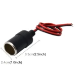 DC 12V Car Cigarette Lighter Power Plug Socket, Extension Cord Cable Length: 35 cm - Image 2
