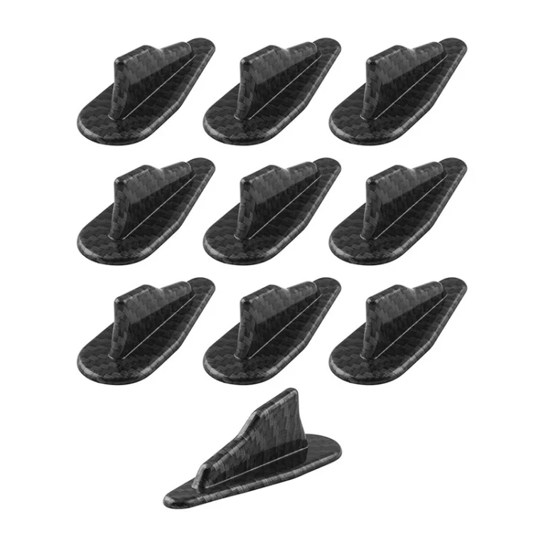 CMS7251_1.webp 10 PCS Universal Car Carbon Fiber Shark Fin Diffuser Vortex Generator Roof Spoiler - Image 2