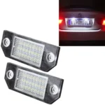 2 PCS License Plate Light with 24 SMD-3528 Lamps for Ford Focus,2W 120LM,6000K, DC12V(White Light)