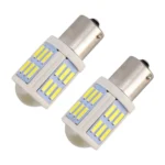 2 PCS 1156 / BA15S 4.5W DC 12V 6000K 290LM Car Auto Ceramics Turn Lights / Reversing Light 27LEDs SMD-7020 Lamps, with Projector Lens - Image 2