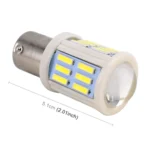 2 PCS 1156 / BA15S 4.5W DC 12V 6000K 290LM Car Auto Ceramics Turn Lights / Reversing Light 27LEDs SMD-7020 Lamps, with Projector Lens - Image 3