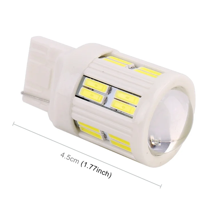 CMS7331WL_2.webp 2 PCS T20 / 7440 3W DC 12V 6000K 200LM Car Auto Ceramics Turn Lights / Reversing Light 16LEDs SMD-7020 Lamps, with Projector Lens - Image 3
