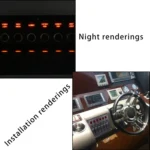 3Pin 6 Way Switches Combination Switch Panel with Light and Projector Lens for Car RV Marine Boat - Image 9