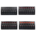 3Pin 8 Way Switches Combination Switch Panel with Light and Projector Lens for Car RV Marine Boat - Image 4