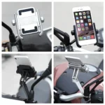 Motorcycle Rear View Mirror Aluminum Alloy Phone Bracket, Suitable for 4-6 inch Device - Image 4