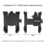 Motorcycle Rear View Mirror Aluminum Alloy Phone Bracket, Suitable for 60-100mm Device - Image 4