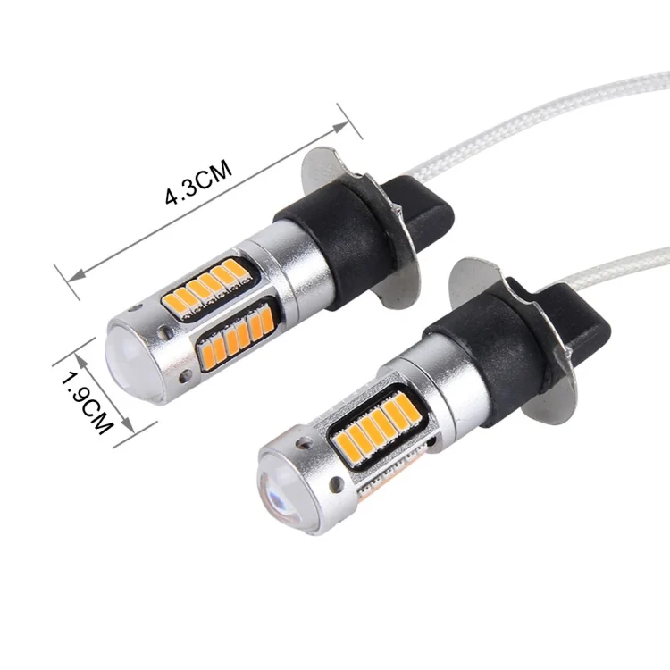 CMS7534OL_1.webp 2 PCS H3 10W 30 SMD-4014 LEDs Car Fog Light, DC 12V - Image 2