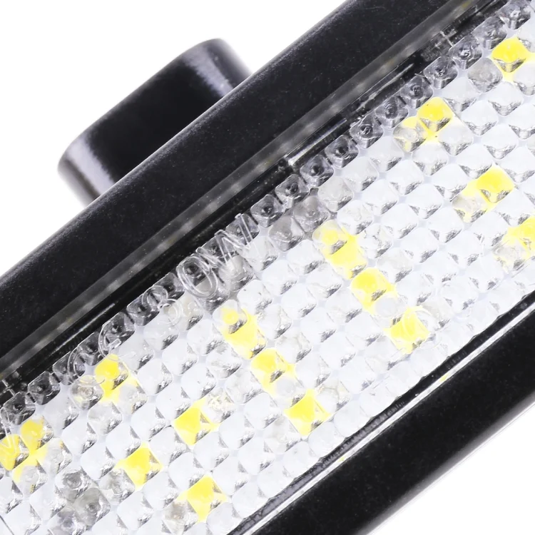 CMS7555_4.webp 2 PCS DC 12V 3W 150LM 6000K LED License Plate Light 18LEDs SMD-3528 Bulbs Lamps for Ford Mustang 2010-2014 - Image 5