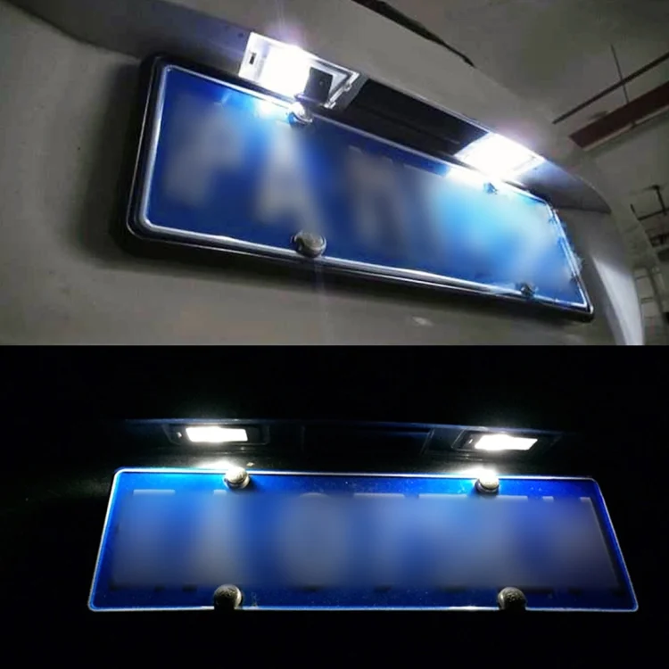 CMS7555_8.webp 2 PCS DC 12V 3W 150LM 6000K LED License Plate Light 18LEDs SMD-3528 Bulbs Lamps for Ford Mustang 2010-2014 - Image 9