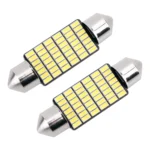 2 PCS 39mm DC12V / 1.2W / 6000K / 80LM 42LEDs SMD-3014 Car License Plate Light / Dome Light, with Decoder - Image 2