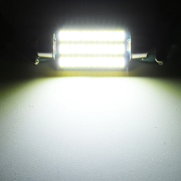 CMS7571_4.webp 2 PCS 41mm DC12V / 1.5W / 6000K / 100LM 36LEDs SMD-3014 Car License Plate Light / Dome Light, with Decoder - Image 5