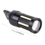 2 PCS T20 / 7440 DC9-16V / 8.2W / 6000K / 655LM Car Auto Reversing Lights / Turn Light 66LEDs SMD-2016 Lamps - Image 3