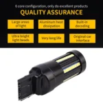 2 PCS T20 / 7440 DC9-16V / 8.2W / 6000K / 655LM Car Auto Reversing Lights / Turn Light 66LEDs SMD-2016 Lamps - Image 4