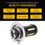 2 PCS H7 DC9-16V / 8.2W / 6000K / 655LM Car Auto Fog Light 66LEDs SMD-2016 Lamps - Image 4