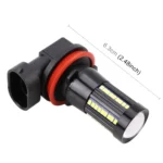 2 PCS H11 / H8 DC9-16V / 8.2W / 6000K / 655LM Car Auto Fog Light 66LEDs SMD-2016 Lamps - Image 3