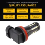 2 PCS H11 / H8 DC9-16V / 8.2W / 6000K / 655LM Car Auto Fog Light 66LEDs SMD-2016 Lamps - Image 4