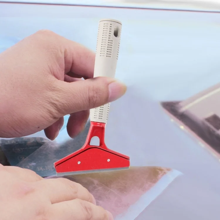 CMS7907_4.webp Pure Metal Blade Car Window Film Scraper Cleaner Tool Car Window Sun Visor Film Installation Tint Tool With Cover - Image 5