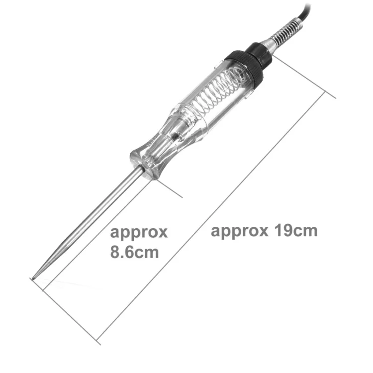 CMS7911_2.webp 1M Car Voltage Circuit Tester for 6-24V DC Long Systems Probe Continuity Test Light - Image 3