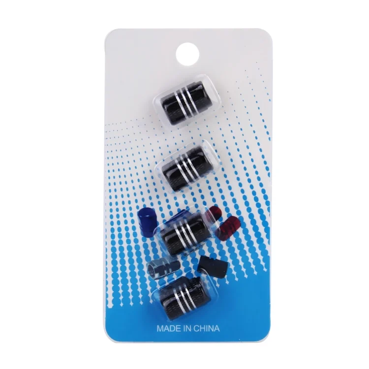 CMS7988B_5.webp 4PCS Metal Plated Circular Shape Universal Tire Valve Stem Cap With White Diamond - Image 6