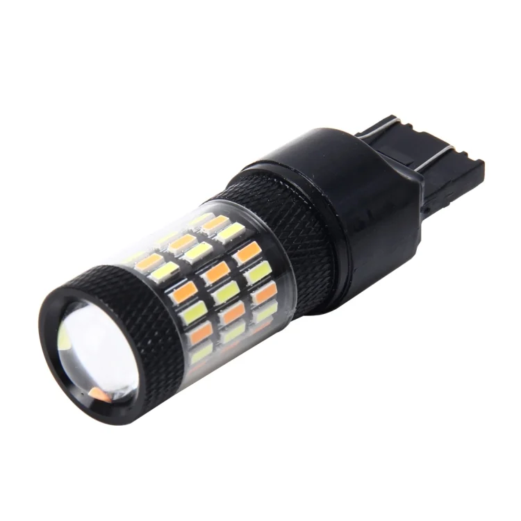 CMS8014_1.webp 7443 5W 350LM 60LEDs DC 12V 6000K SMD-4014 Car Auto Brake Light Turn Signal Lights (White Light+Yellow Light) - Image 2