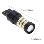7443 5W 350LM 60LEDs DC 12V 6000K SMD-4014 Car Auto Brake Light Turn Signal Lights (White Light+Yellow Light) - Image 5