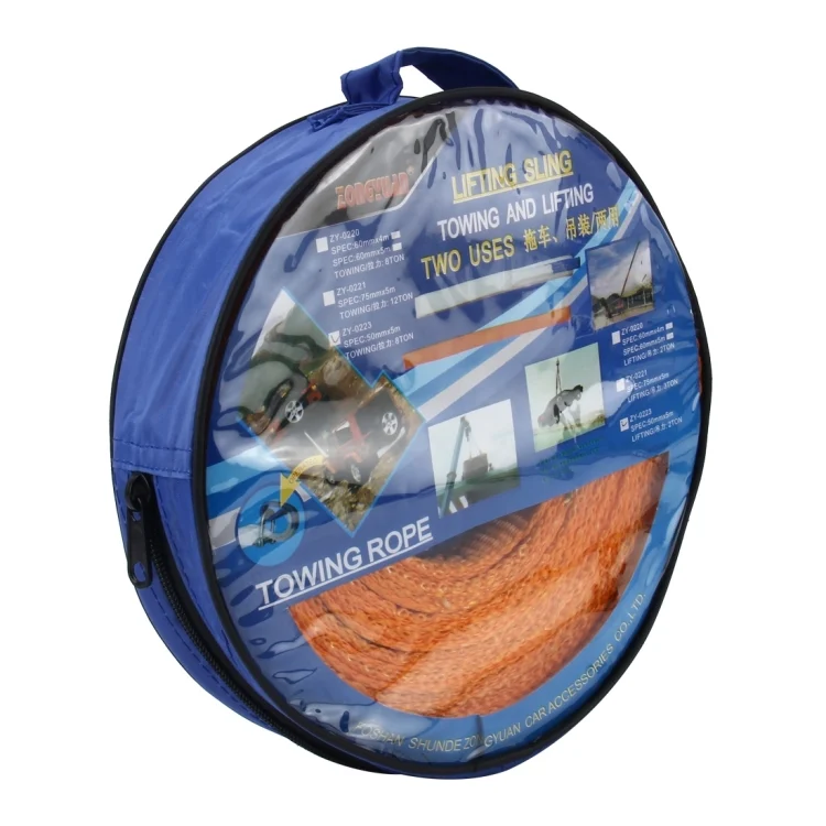 CMS8093_4.webp ZONGYUAN ZY-0223 Car 5m×5cm 8 Ton Towing 2 Ton Lifting Rope Straps High Strength Cable Cord Heavy Duty Recovery Securing Accessories for Cars Trucks(No Hook) - Image 5