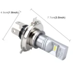 H4 60W 900 LM 6000K Car Fog Lights with 6 CSP Lamps, DC 12V - Image 5