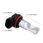 H8/H11 60W 900 LM 6000K Car Fog Lights with 6 CSP Lamps, DC 12V - Image 5
