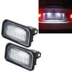 2 PCS License Plate Light with 18 SMD-3528 Lamps for Mercedes-Benz W203 4D ,2W 120LM 6000K, DC12V,with Canbus (White Light)