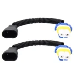 2 PCS 9006 Car HID Xenon Headlight Male to Female Conversion Cable with Ceramic Adapter Socket - Image 2