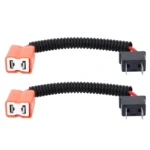 2 PCS H7 Car HID Xenon Headlight Male to Female Conversion Cable with Ceramic Adapter Socket - Image 2