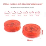 2 PCS Car Door Magnetic Warning Strobe Light Lamp(Red Light) - Image 2