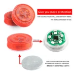 2 PCS Car Door Magnetic Warning Strobe Light Lamp(Red Light) - Image 3