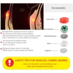 2 PCS Car Door Magnetic Warning Strobe Light Lamp(Red Light) - Image 4