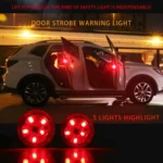 2 PCS Car Door Magnetic Warning Strobe Light Lamp(Red Light) - Image 6