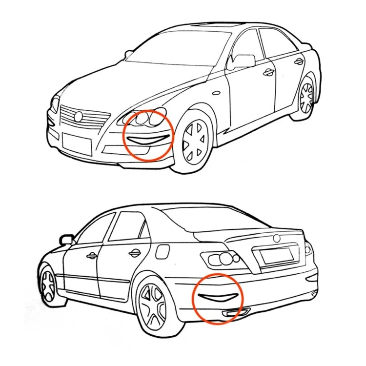 CMS8441B_8.webp 2 PCS YI-237 Universal Car Body Bumper Guard Protector Sticker Turning Guard/Car Crash Bar Bumper Strips /Car Crash Strips/Anti-rub Strips/Anti-rub Bar - Image 9