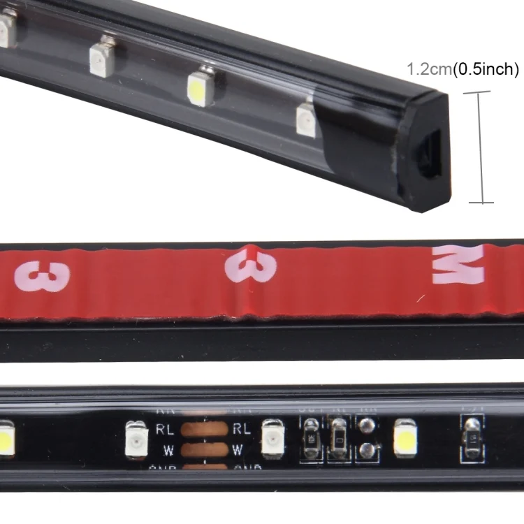 CMS8475_3.webp 1.5m Pickup Truck 5W White DRL Light + Red Brake Light with 80 SMD-2835-LED Lamps, DC 12-24V - Image 4
